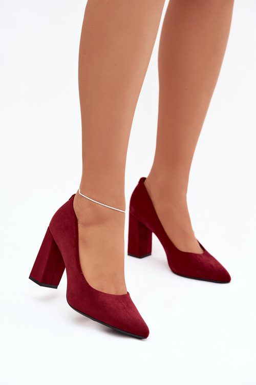 Semišové lodičky na podpatku Sergio Leone PB216 Brodované