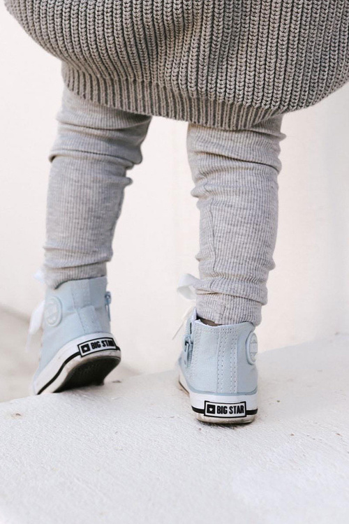 Detské vysoké tenisky s veľkou hviezdou HH374088 Blue Slider