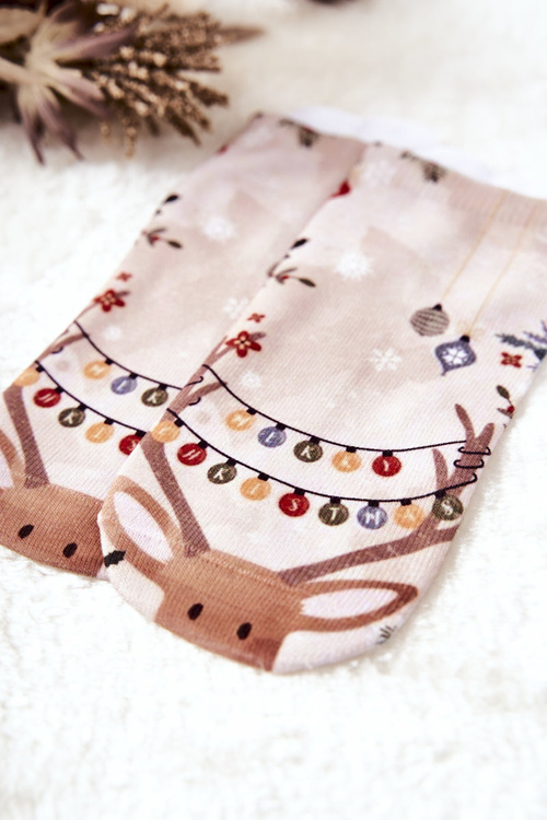 Veselé vianočné sobie ponožky