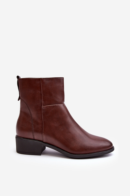 Dámske kožené topánky hnedé semotti