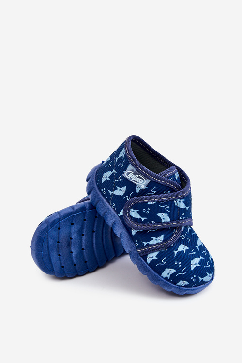 Detské topánky Papcie Befado Sharks 465P089 Navy Blue