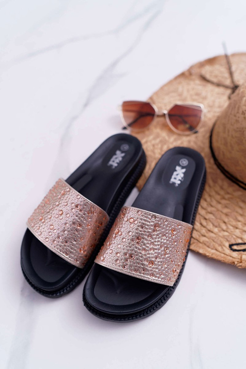 Dámské Nazouváky s Zirkony Champagne XTI 48821