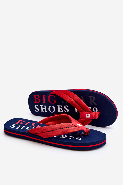 Pánske flip -flops Big Star LL174613 Navy Blue