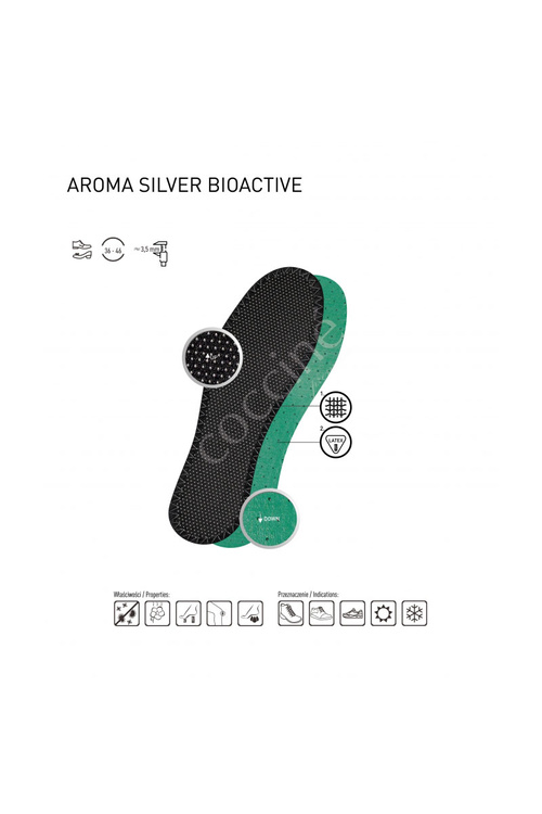 Coccine Antibacterical Insoles Aroma Silver Bioactive