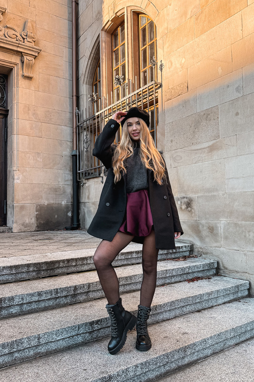 Šmyk Damske Čižmy Na Päti Z Eko Kože Čokoládové Norell