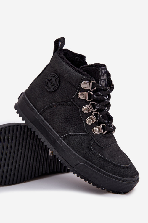 Trekové Topánky Detské Zateplené Big Star SS374075 Čierne