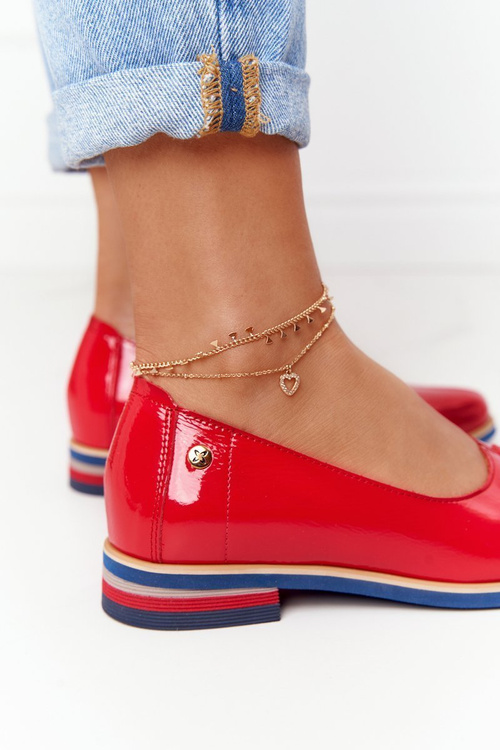Kožené Patentové Polobotky Maciejka 05035-08 červené