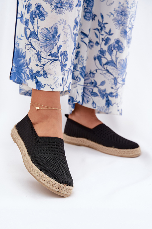 Dámske Espadrilky S Pletením Vinceza 13624 Čierne