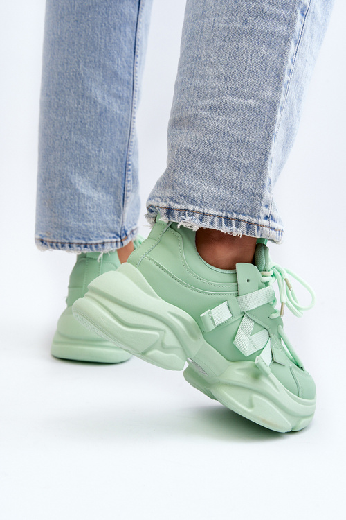 Dámske tenisky na masívnej podrážke zelené Windamella