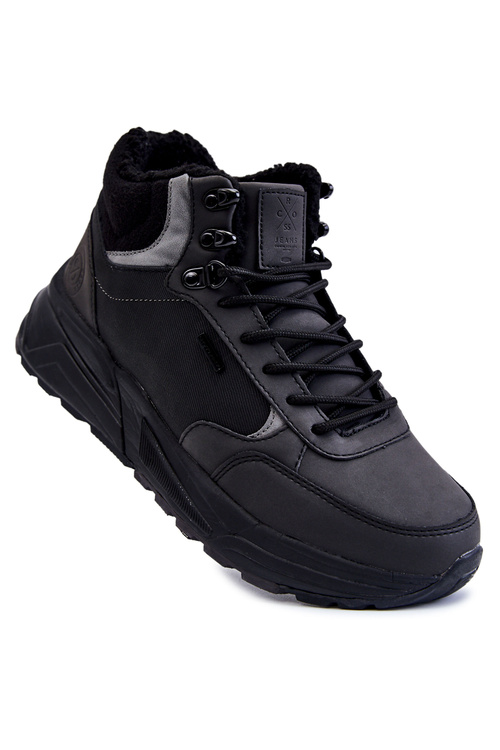 Pánské zateplené trekingové boty Cross Jeans KK1R4031C černe