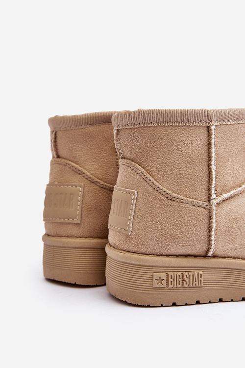 Detské snehové topánky izolované béžovou veľkou hviezdou MM374098