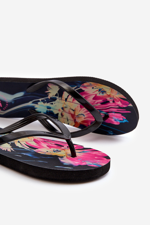 Dámske vzorované žabky klapky 4FRMM00FFLIF138-90S multikolor