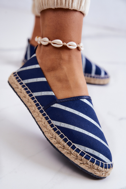 Dámska klasická espadrilles veľká hviezda JJ274960 Navy Blue