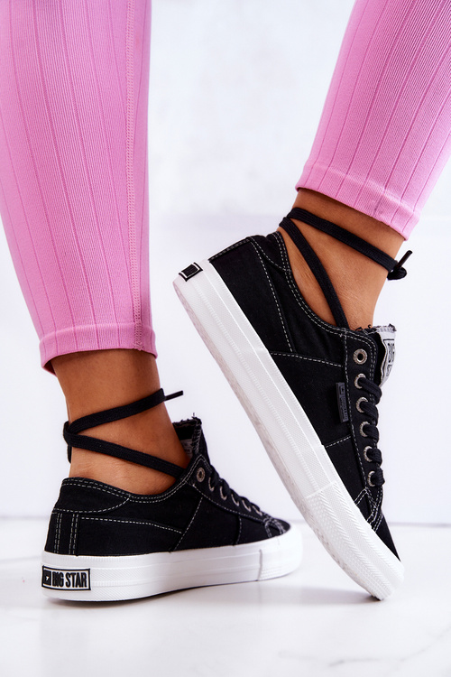 Dámske tenisky Veľká hviezda JJ274098 Čierne tenisky