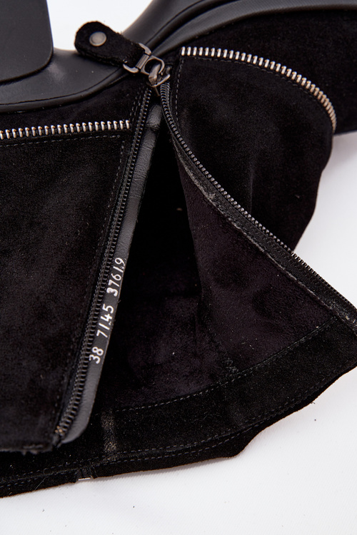 Kožené dámske čižmy s obrátenou obvodkou Maciejka 07145-01 Čierne