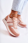Klasické dámské vázané sportovní boty růžove Elenes