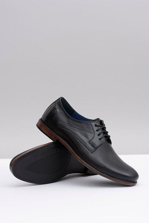 Nikopol čierne kožené muži James topánky