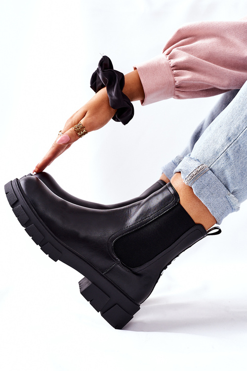 Dámské Teplé Pérka Boty Černé Roulette