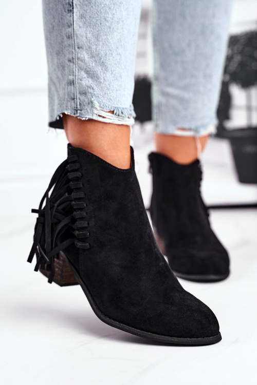 Dámské Kotníkové Boty Kovbojské Černé Mirage