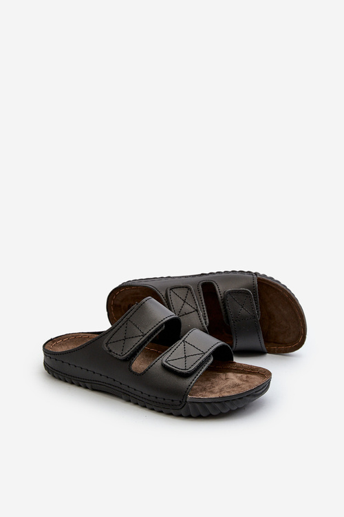 Pohodlné pánské sandály s suchým zipem Inblu FM00001U černé