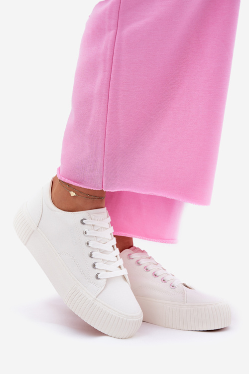 Textilné Dámske Tenisky Big Star RR274405 Biele