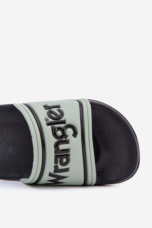 Pánské Pantofle WRANGLER AVERELL SLIDER MEN LOW 20251042.52D Světle Zelené