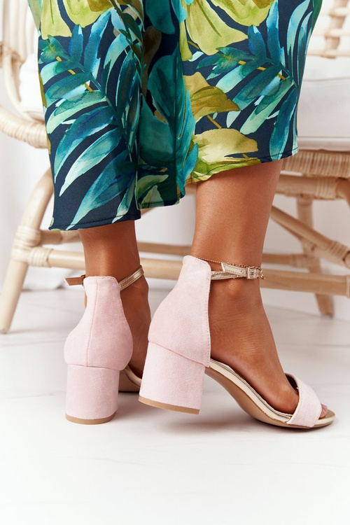 Semišové podpätky Pink Janet