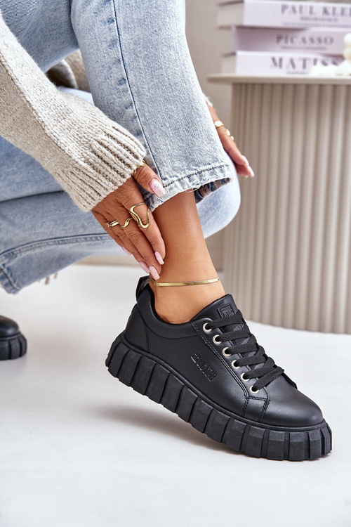 Zateplené dámské sneakersy Big Star MM274618 Černé