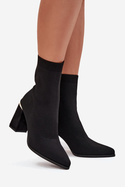 Textilné Dámske Zimné Čižmy Čierne Virelle