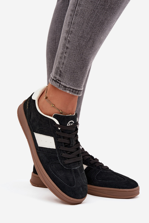 Semišové dámské tenisky Vinceza 14029 Černé