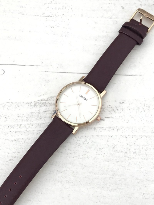 Dámské Hodinky Ernest Vega Burgudny