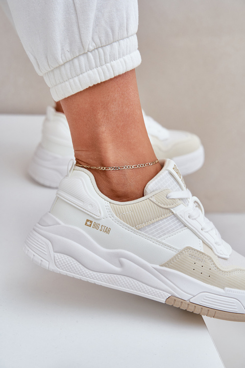 Tenisky Na Platformě Big Star OO274A155 Bílá-Bežová