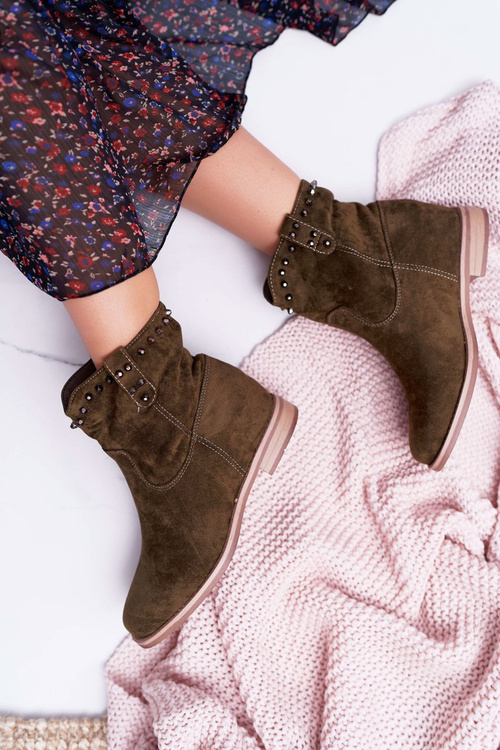 Dámské Kotníkové Boty zateplené Zelené Deminis