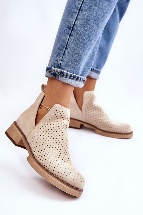 Subcrew Openwork ploché podpätky beige angie