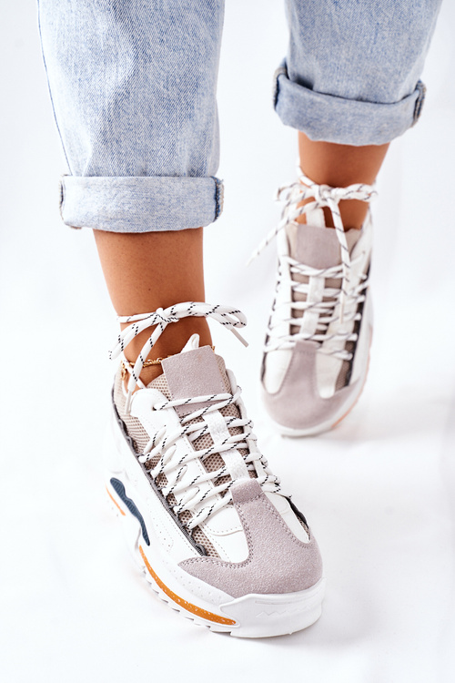 Dámske športové topánky tenisky biele Alend