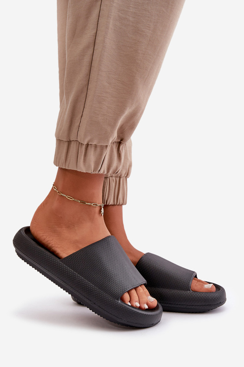 Dámské Lehká Pěnové Pantofle Na Silné Podešvi Černé Querceria