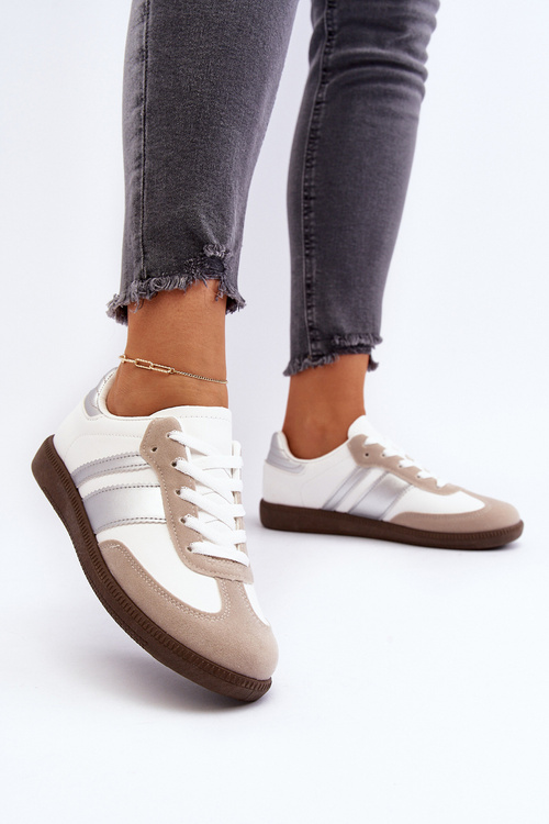 Dámske nízke športové topánky Sneakers Biele Cafala