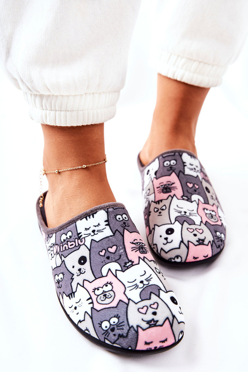 Papci flip -flops befado Kitty 155d200 šedá