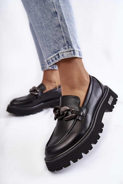 Dámské kožené boty Big Star KK274498 Černe