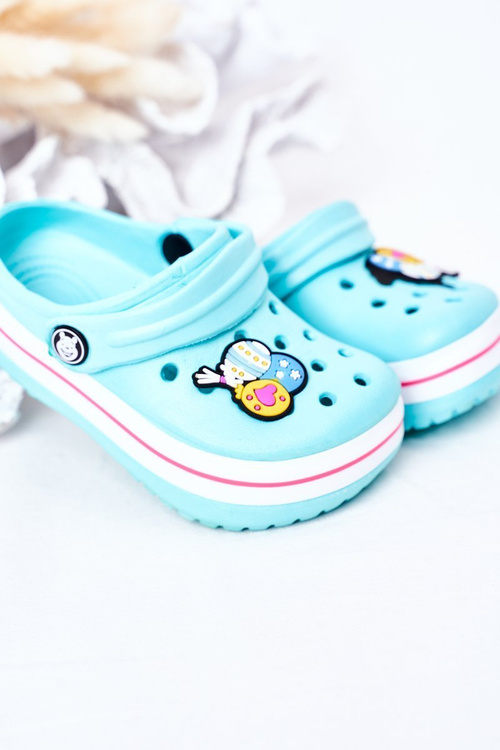 Dětské Pěnové Nazouváky Crocs Zelené-Růžové Lazy Day