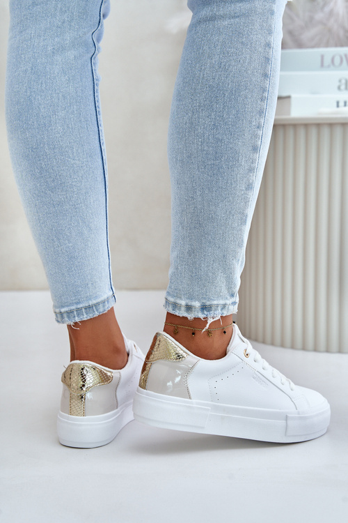 Zateplené Dámske Tenisky Na Platforme Big Star OO274A452 Biele