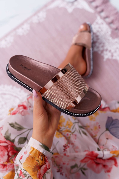 Ženské žabky s šampanskými renttre zirkónmi