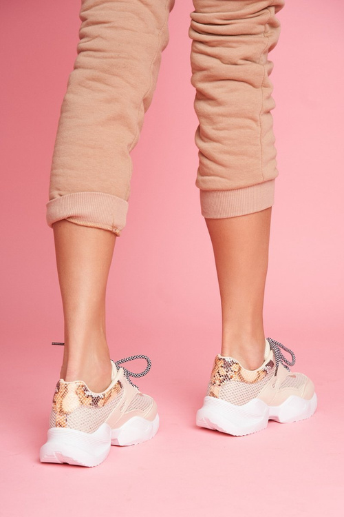 Dámská Sportovní Obuv Hadí Béžová Giselle