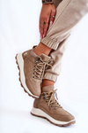 Dámská zateplená trekingová obuv Trappers Béžove Otto