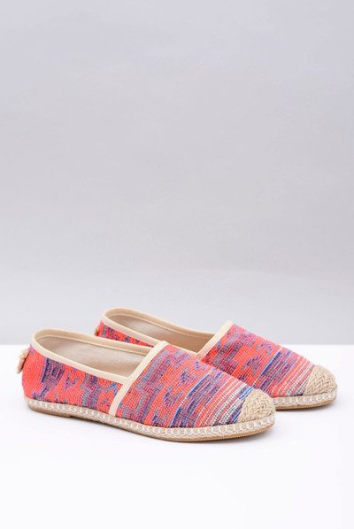 Lu Boo Ženské posuvné bielizeň espadrilles aztéc coral bimbi