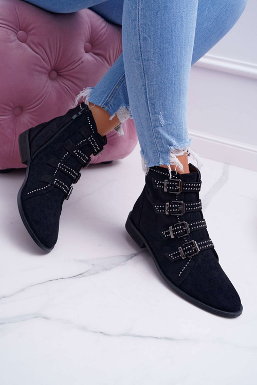 Ženské semišové topánky Niče Black Berugio