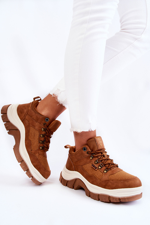 Dámska trekkingová obuv Pamäť pena Veľká hviezda kk274362 hnedá