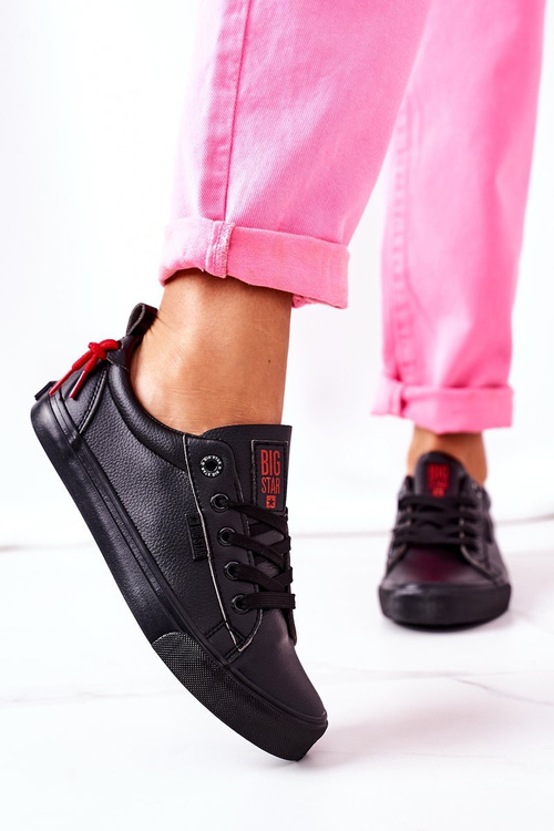 Dámské Kožené Tenisky BIG STAR GG274161 Černé