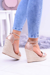Dámske šampanské sandále Studs Jet Espadrilles Mariko