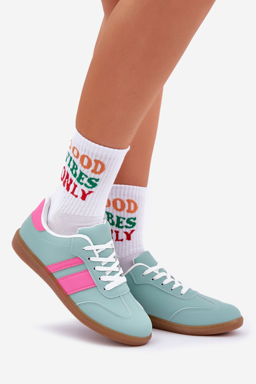 Nízke Dámske Tenisky Z Eko Kože Mäta Nonalorin